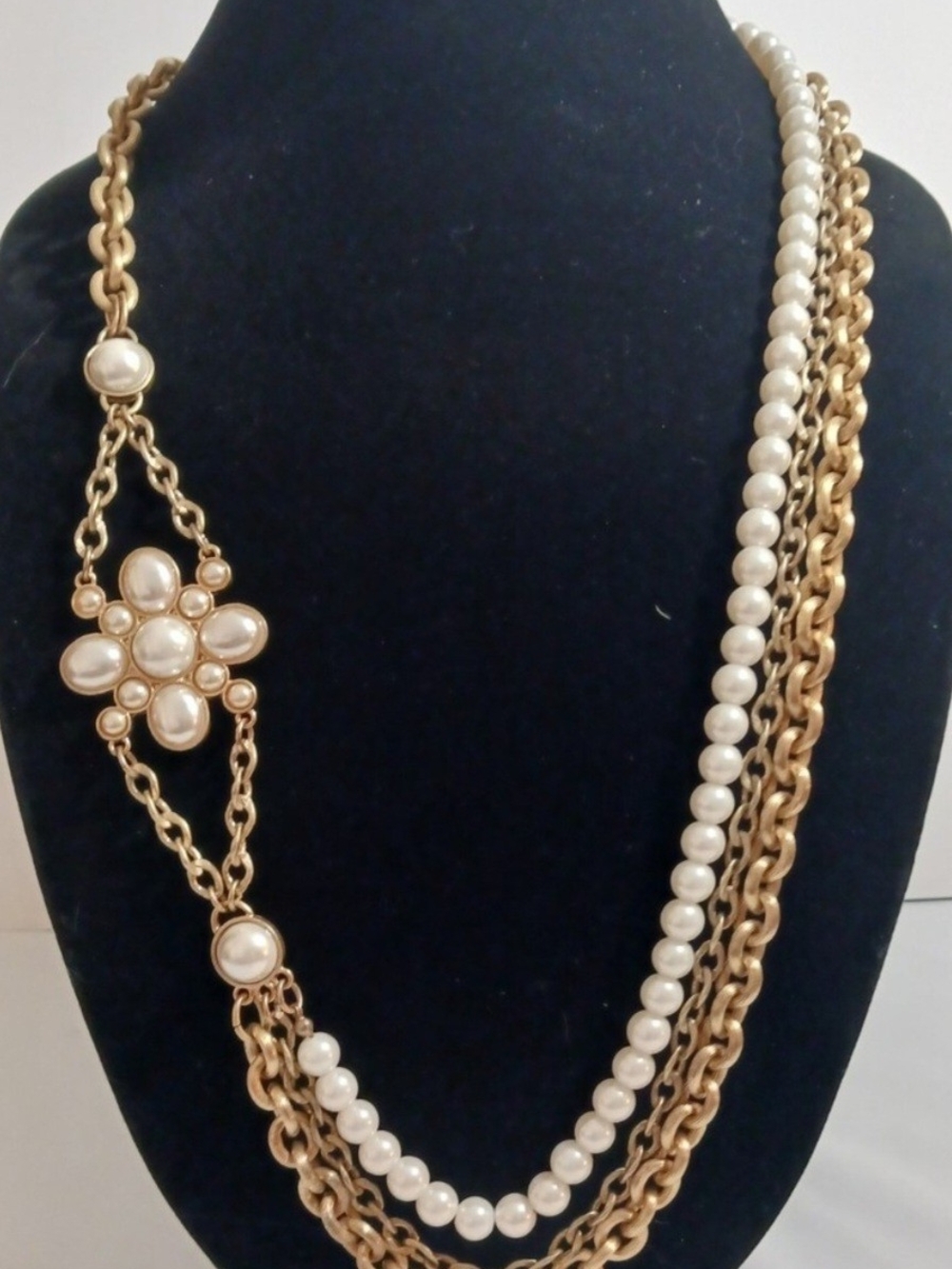 ​Lia Sophia Multi-Strand Pearl & Gold-Tone Statement Necklace Set